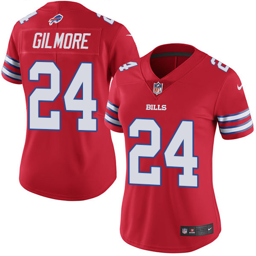 Women's Limited Stephon Gilmore Nike Jersey Red - #24 Rush NFL Buffalo Bills